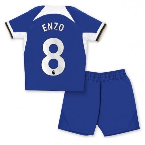 Chelsea Enzo Fernandez #8 Replika Babytøj Hjemmebanesæt Børn 2023-24 Kortærmet (+ Korte bukser)
